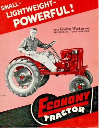 Economy Tractor Brochure Engineering Products Company Waukesha Wi 1950s