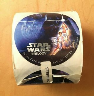 Star Wars - Full Roll of 249 Circular Stickers for 2004 DVD Release. 2