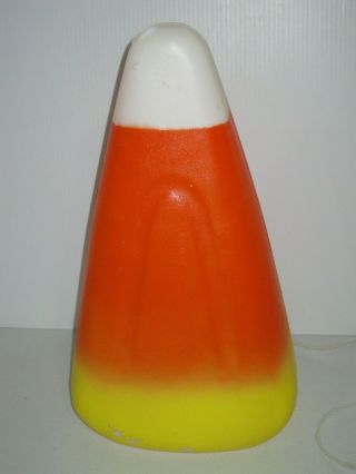 1995 Union Products 17.  5 " Candy Corn Blow Mold Lighted Halloween Yard Decor