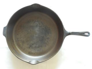 Wagner 1891 Large Cast Iron Skillet Camping Cooking Handle 14 "