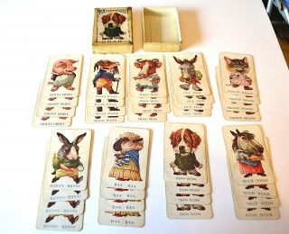 Vintage Card Game Farmyard Snap Complete Boxed 1930s Illustrations