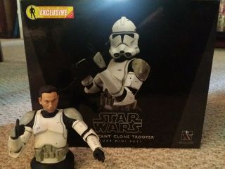 Gentle Giant Star Wars Coruscant Clone Trooper Bust Afx Exclusive