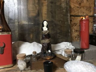 La Santa Muerte Statue/ Occult Figure/ Black Magic/ Ritual Object/