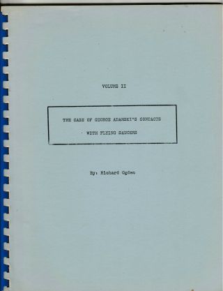 Rare Vol I I The Case Of George Adamski 