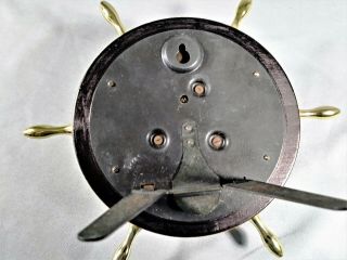 Vintage Swift Ships Wheel Barometer Brass and Wood England. 4