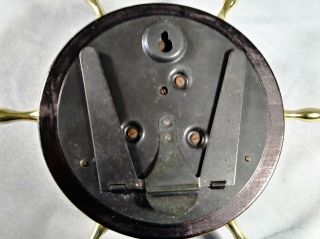 Vintage Swift Ships Wheel Barometer Brass and Wood England. 5
