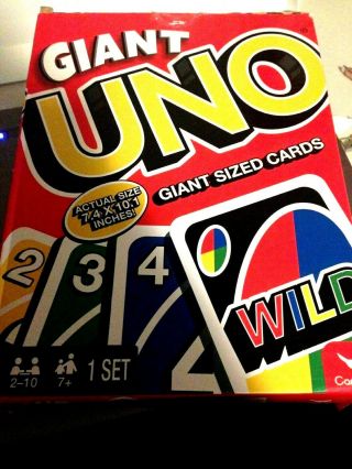 Giant Uno Cards Game Novelty Cards Jumbo Huge Family Night Fun Toy Gag Gift Nib