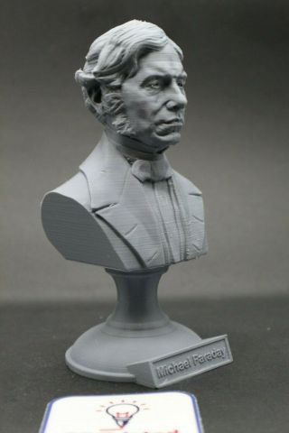 Michael Faraday 5 Inch Famous British Scientist 3d Printed Bust Art