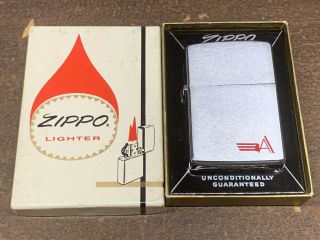 Vintage 1965 Zippo Lighter - Red Winged A Logo - Nib,  Unstruck