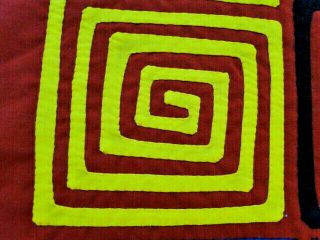 Vintage Handmade Kuna Indian Mola San Blas Panama Textile Art Fabric 15 2