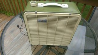 Vintage Toastmaster 14 " Avocado Green 3 Speed Floor Box Fan