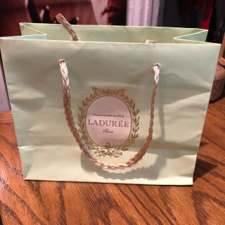 LADUREE Paris Black Macaron Box,  Green Bag Authentic GORGEOUS PAIR 4