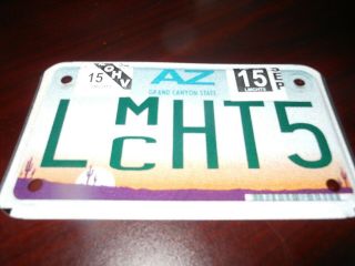 Arizona 2015 Motorcycle License Plate