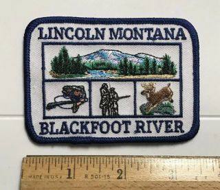 Blackfoot River Lincoln Montana Mt Embroidered Souvenir Patch Badge