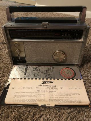 Zenith Trans - Oceanic Royal 3000 - 1 Multiband Am Fm Radio Vintage Turns On