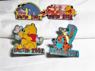 Disney Happy Easter 2002 Winnie The Pooh 4 Pin Series,  Le 100 - Euc