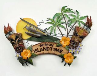 Wall Art - " Tropical Paradise " Wall Sculpture - Island Style - Tiki