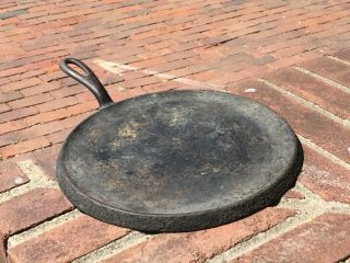 Early Griswold Cast Iron No 9 Handled Griddle Large Block Logo