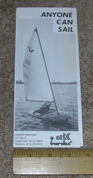 Vintage Nord Xii & Nordex Bat Sailboat Boat Dealer Stamped Sales Brochure Specs