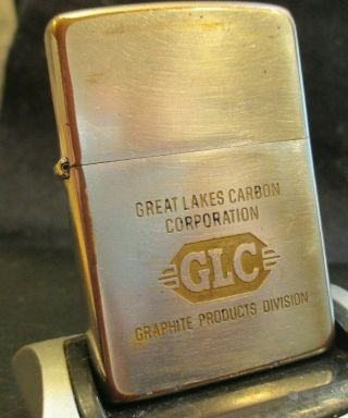 Vintage Zippo Lighter 1966 " Glc " Insert Fine