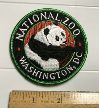 National Zoo Washington Dc Panda Bear Round Embroidered Souvenir Patch