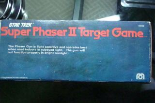Star Trek PHASER II GAME TARGET GAME Mego vintage 1976 BOX & Inserts wars 5