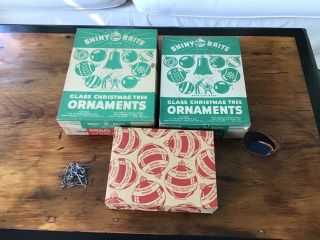 Antique/vintage 3 Boxes Of 12 (36) Assorted Glass Christmas Ornaments