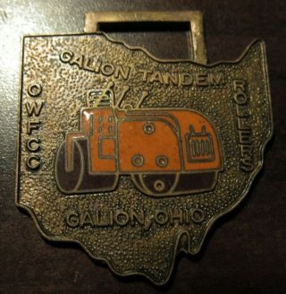 Vintage Galion Tandem Rollers Galion,  Oh Steamrollers Watch Fob - Ohio