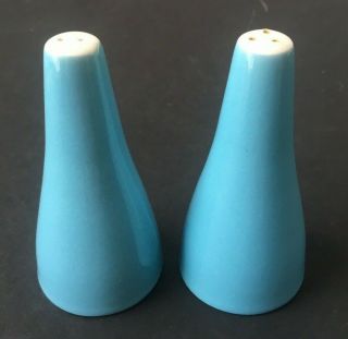 Mid - Century Modern Royal China Blue Heaven Salt & Pepper Shakers