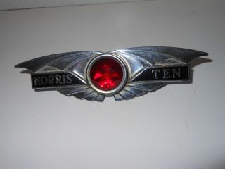 Morris Ten 1940s Boot Bonet Car Badge Motorists Vintage Car Grill Emblem Enamel