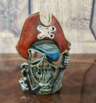 Pirate Skull Candle Holder Decoration