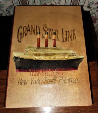 Grand Star Line Titanic Large Trinket Or Jewelry Box In Book Form