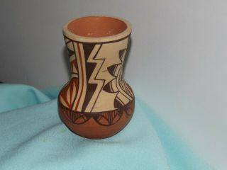 PUEBLO Pottery Pot Jar Signed By Dolores Toya Jemez Native American Southwestern 2