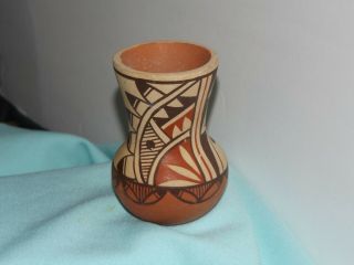 PUEBLO Pottery Pot Jar Signed By Dolores Toya Jemez Native American Southwestern 3