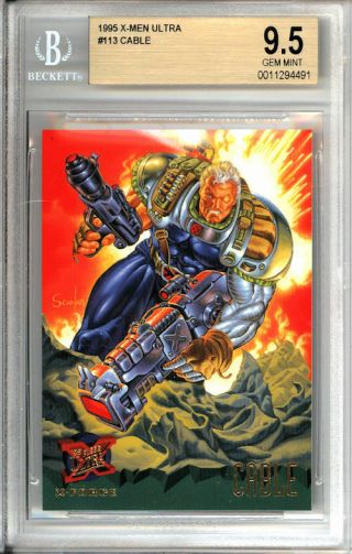 Cable - 1995 X - Men Fleer Ultra - Beckett Bgs 9.  5