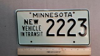 License Plate,  Minnesota,  Vehicle In Transit,  Triple 2: 222 3