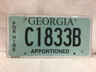 Georgia Apportioned License Plate (semi Truck)
