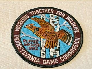 Ruffed Grouse,  Patch,  Badge,  Pennsylvania Game Commission Wtfw 1992