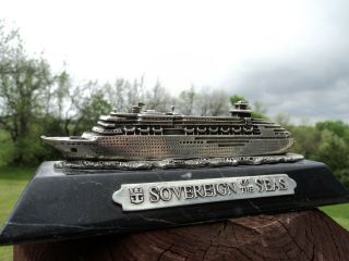 Royal Caribbean Cruise Line Sovereign Of The Seas Metal Model Ship Paper Weight
