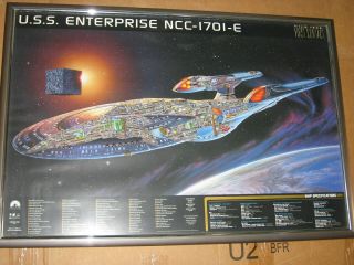 Star Trek First Contact Uss Enterprise Ncc - 1701 - E Cutaway Poster 36 " X 24 "
