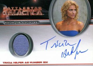 Battlestar Galactica Season Three Number Six Autograph Costume Card