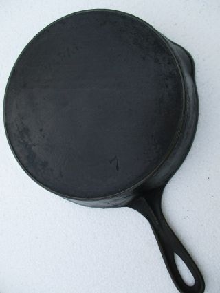 Wapak Cast Iron Skillet,  No.  7 With Heat Ring,  Gc,