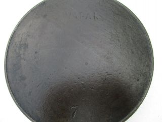 Wapak cast iron skillet,  no.  7 with heat ring,  GC, 2
