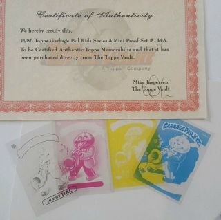 1986 Topps Vault Garbage Pail Kids Series 4 Mini Proof Set Horny Hal 144a