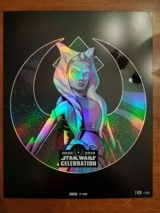 Star Wars Celebration Chicago Jedi Master Vip Exclusive Ahsoka Tano Le 525 Print