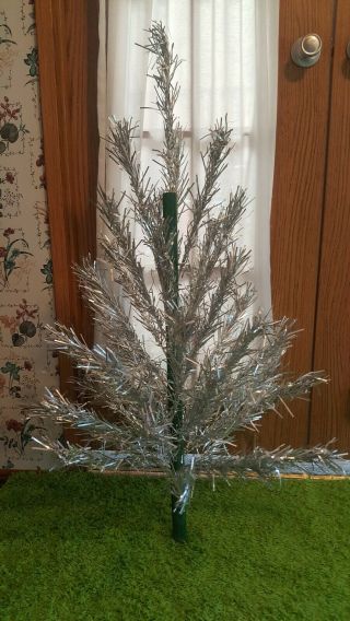 Vtg Aluminum Table Top Xmas Christmas Tree 41 Branches 43 "
