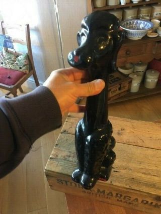 Vintage Tall Black Poodle Dog Model – Retro Design – Kitsch – Great –