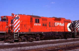 Canadian Pacific Cp Gp9 8616 Roster @ Calgary Alberta In 1983 Slide
