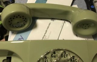 VINTAGE 1970 ' s GTE STARLITE PHONE TELEPHONE ROTARY AVOCADO GREEN DESK 5