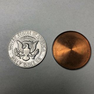 Vintage Magic Coin Trick 1974 US Kennedy Half Dollar Queen Elizabeth 2